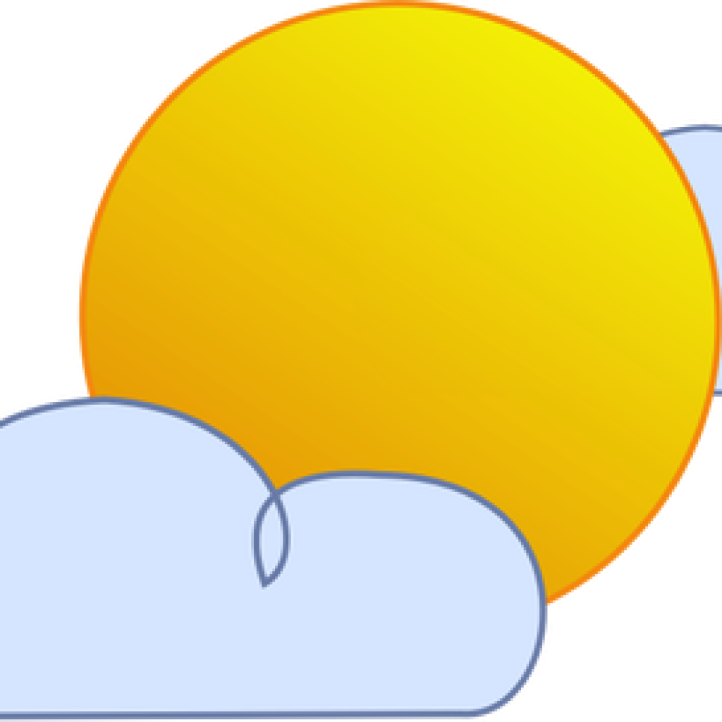 Partly Cloudy Clipart Blue And Yellow Symbol For Sky - Clip Art (1024x1024)