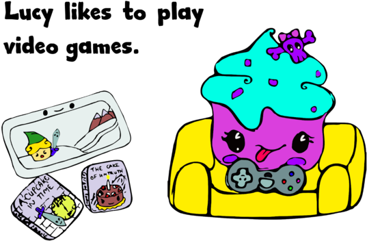 Blue Goth Cupcake - Cupcake (640x453)