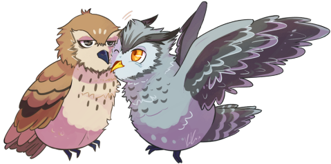 Chibi Birds Tumblr - Cartoon (500x269)
