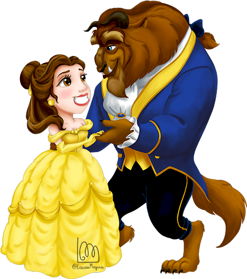 Beauty And The Beast By Lauramegara - Belle And The Beast (538x600)
