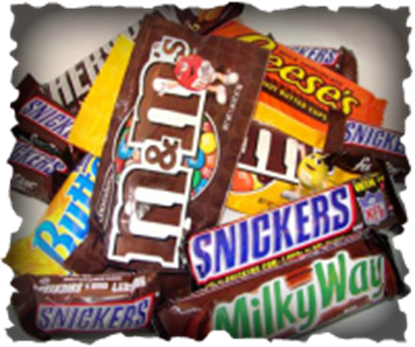 Candy Bars - M&m's Milk Chocolate Candies (415x347)