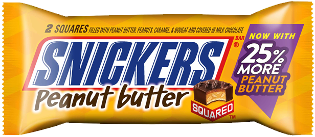 Really More Effective Than This - Snickers Peanut Butter Squared Minis Size Chocolate (616x269)