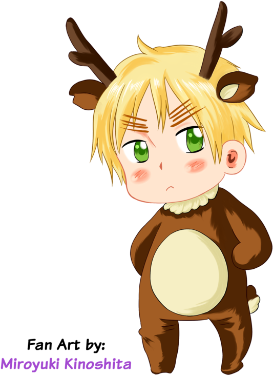 Reindeer England Chibi By Miroyuki Kinoshita On Deviantart - Cartoon (800x800)