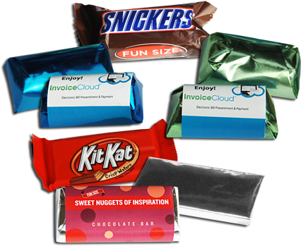 Foiled Snacksize Bars - Snack Size Candy Bar Wrapper Template (440x400)
