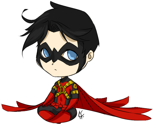 Tim Drake By Cassperclearie - Tim Drake Robin Chibi (603x497)