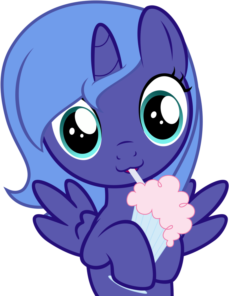 Princess Luna Also Loves Milkshakes By - My Little Pony Princess Luna Face (900x1073)
