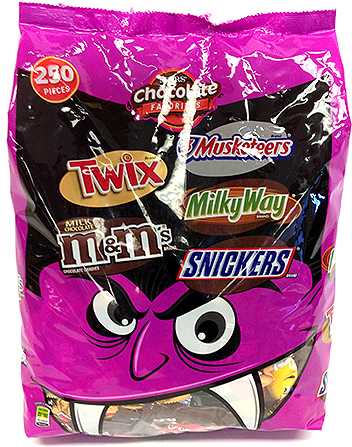 Mars Chocolate Favorites Candy Bar Assortment - Mars Chocolate Favorites Mix 250 Count Vampire Bag (500x500)