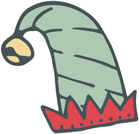Green Elf Hat Hand Drawn Cartoon Icon 30 Transparent - Gorro De Duende Dibujo (512x512)