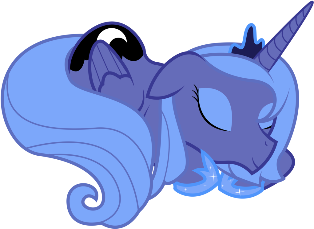 Princess Luna Sleeping By Replaymasteroftime - Принцесса Луна Плюс Найтмер Мун (1063x752)