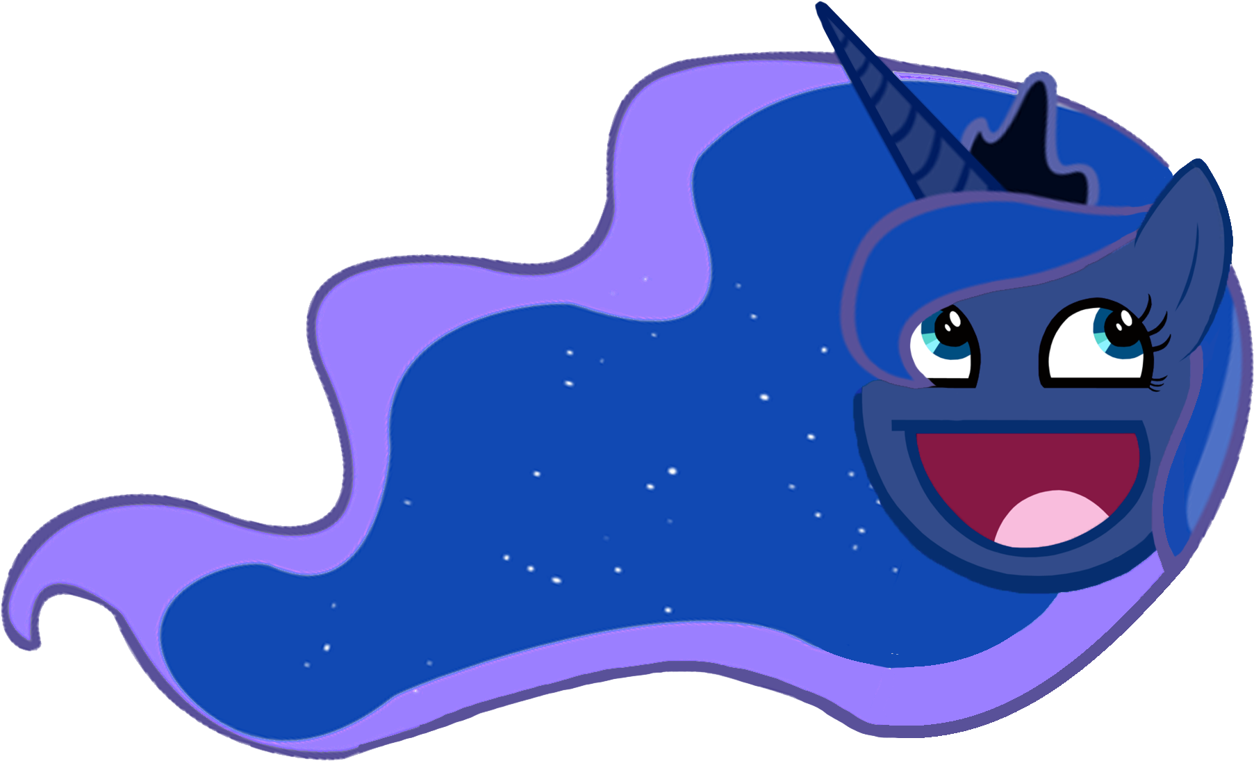 Princess Luna Rainbow Dash Derpy Hooves Pinkie Pie - Mlp Luna Head (2356x1132)