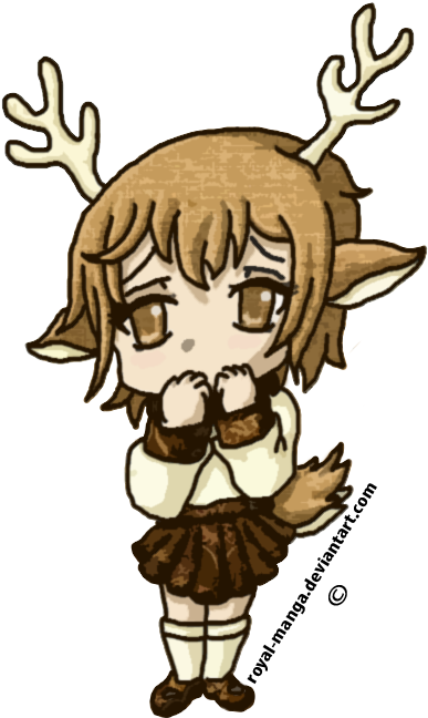 Chibi Reindeer Girl By Royal Manga On Deviantart Rh - Reindeer Chibi (672x705)