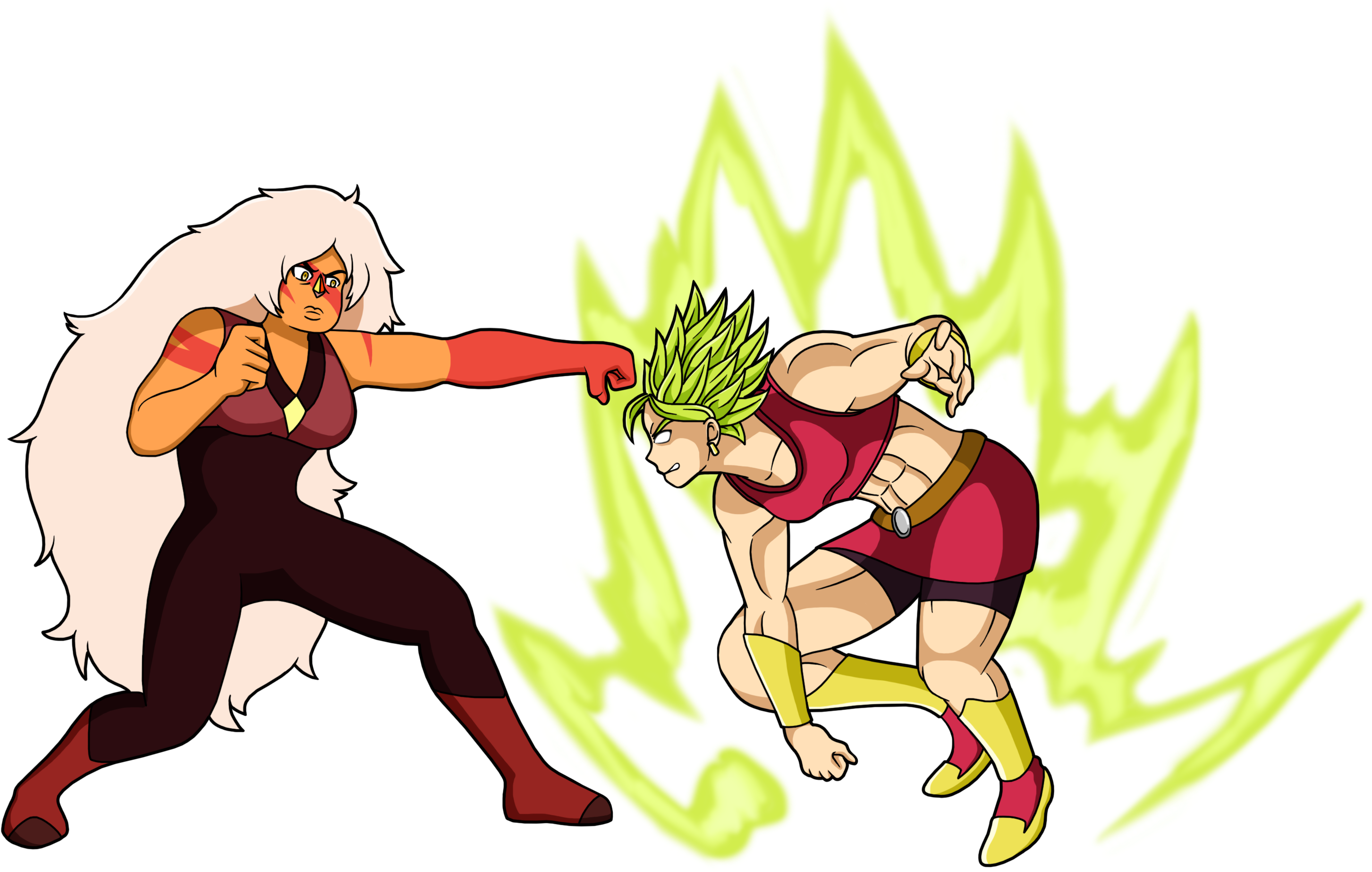 Raditz Deviantart Fan Art Digital Art - Jasper Vs Kale (2975x1863)