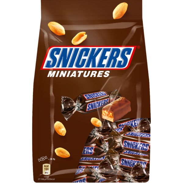 Snickers® Miniatures Standbeutel - Snickers Miniatures Chocolates 25gms (600x600)