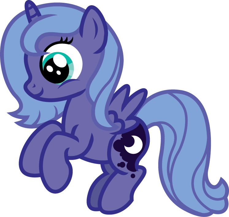 Princess Luna Pony Princess Celestia Filly Rainbow - Princess Luna As A Filly (746x707)