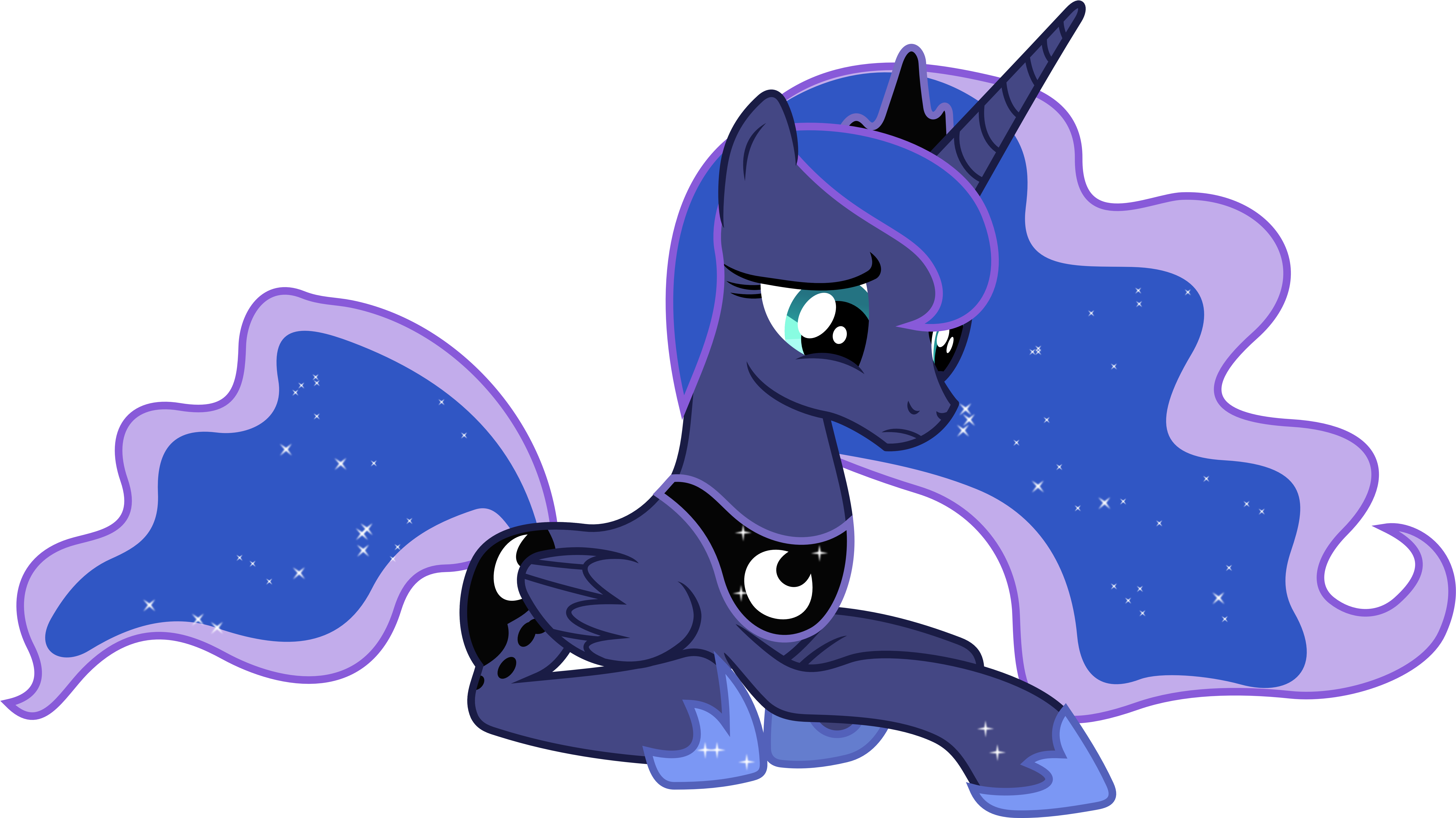 Princess Luna Reflecting On The Past By 90sigma - Princess Luna (7860x4420)