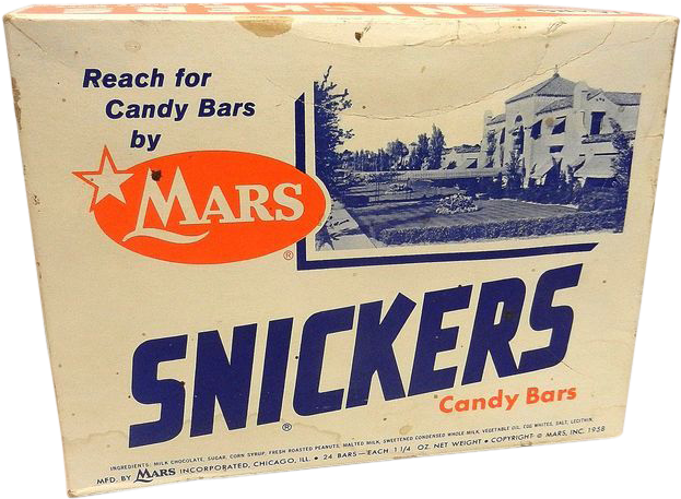 Vintage Mars Candy Store Display Box - Snickers 1930 (622x622)