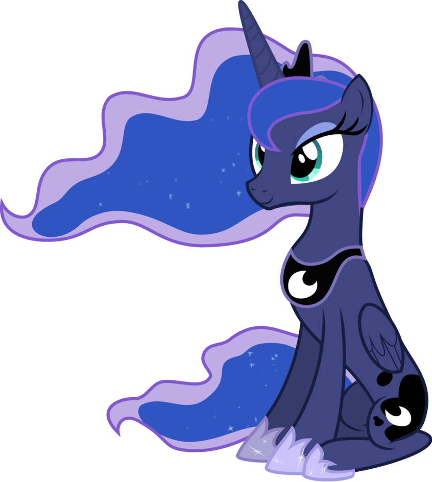 Princess Luna Twilight Sparkle Princess Celestia Mammal - My Little Pony Luna Sit (846x944)