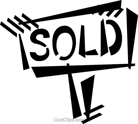 Sold Sign Royalty Free Vector Clip Art Illustration - Sold Sign Royalty Free Vector Clip Art Illustration (480x432)