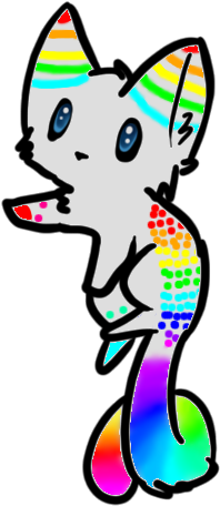 Rainbow Kitten Adopt Sold By Heavens-adoptables - Cool Cute Fnaf Drawings (331x537)