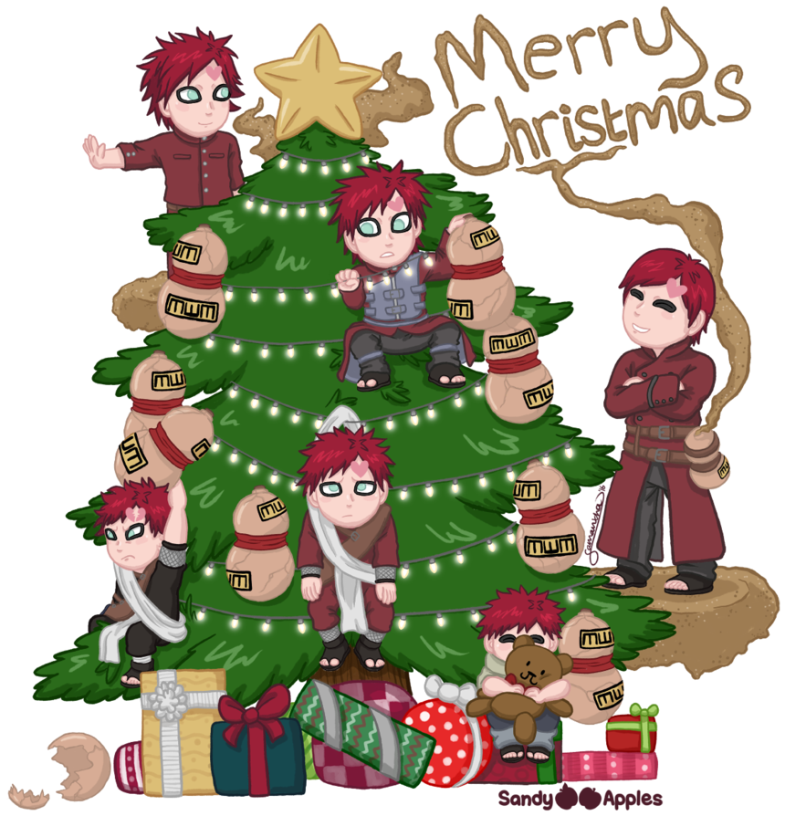 Christmas Gaara Tree - Cartoon (874x914)