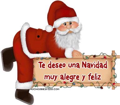 Merry Christmas Quotes In Spanish - Santa Ho Ho Ho Gif (400x341)