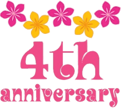 8th Anniversary Tropical Gift Ornament (round) (400x400)