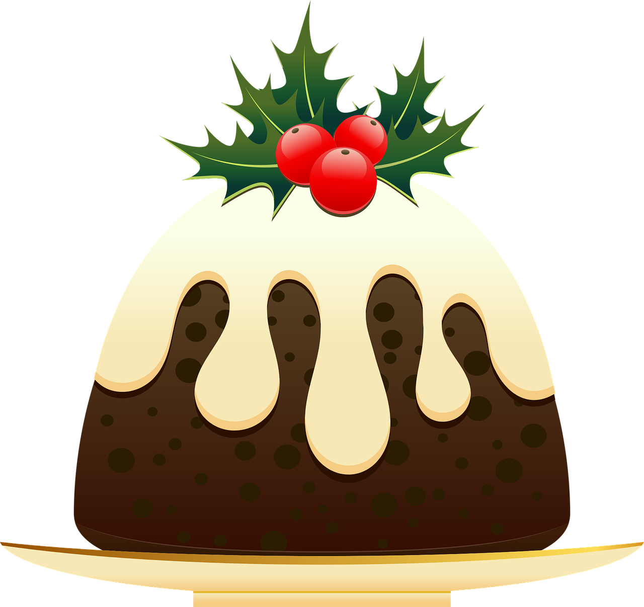 Clip Art Christmas Pudding (1280x1207)