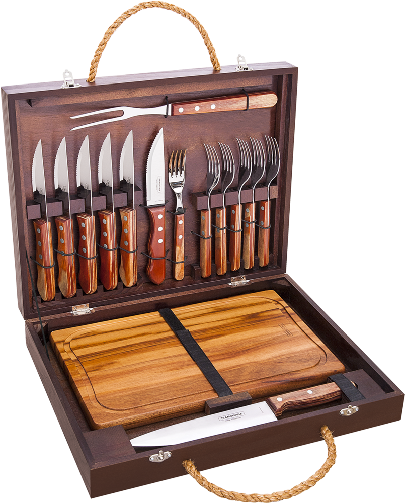 Jogo Para Churrasco Tramontina Polywod 16 Pecas 21198469 - Tramontina Churrasco 16-pcs Bbq-set, 29899-288 (1000x1000)
