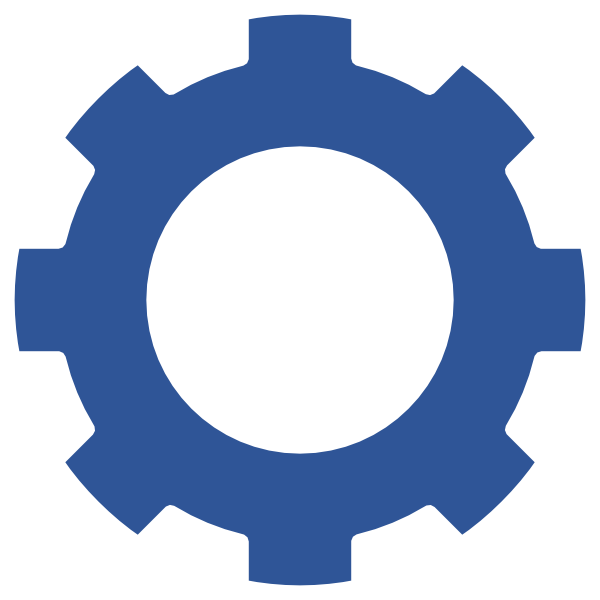 Imagination Clipart Cog - Blue Gear Icon Png (600x600)