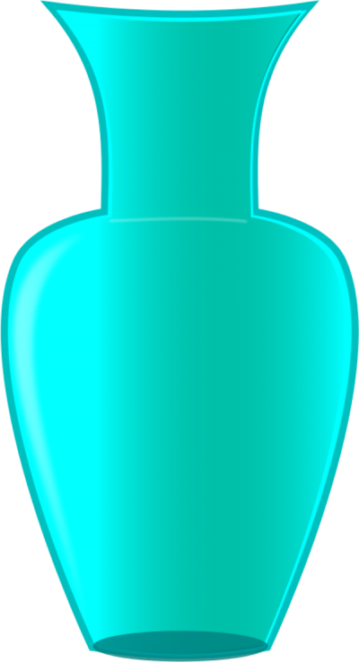 Blue Vase Vector Clipart Png Images - Vase Vector Png (400x737)