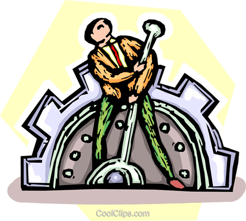 Businessman Switching Gears Royalty Free Vector Clip - Illustration (480x431)