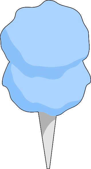 Blue Cotton Candy Clip Art - Blue Cotton Candy Clipart (318x589)