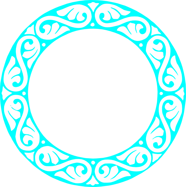 Teal Swirl Clip Art At Clker - Letter T Monogram (594x596)