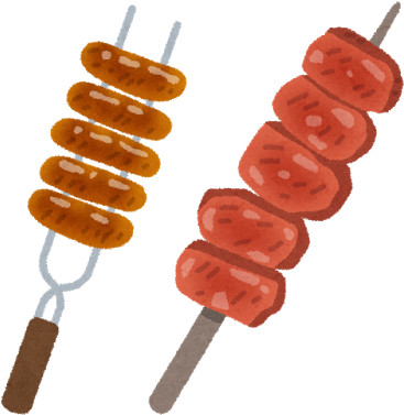 Food Churrasco Syurasuko Manga Niku - Kebab Shaped Colorful Bookmarks, 30 Pcs (bbq) (400x400)