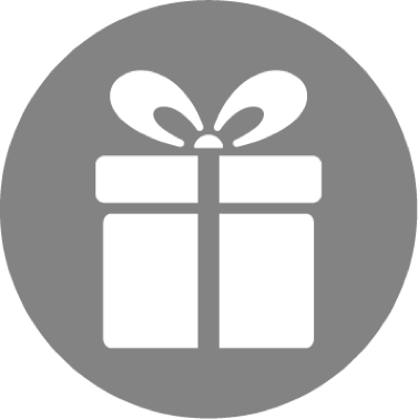 Reel Points = Free Gear - Present Icon Circle Png (377x378)
