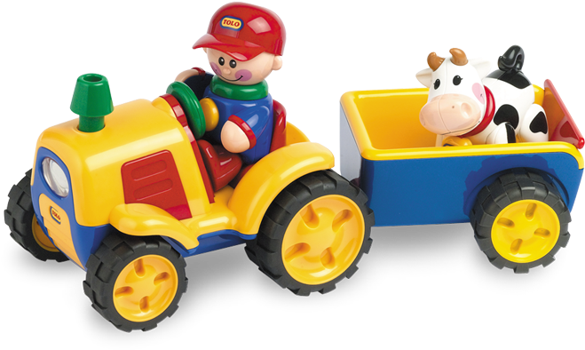 Trenes De Juguete Y Juegos De Trenes Tractor Tráiler - Small World Toys Tolo First Friends Tractor/trailer (700x514)
