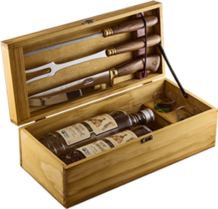Velho Alambique Kit Churrasco Caixa De Madeira - Wood (800x800)