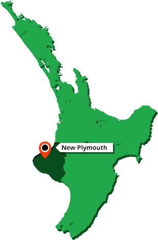 New Plymouth - Map Of New Zealand (354x524)