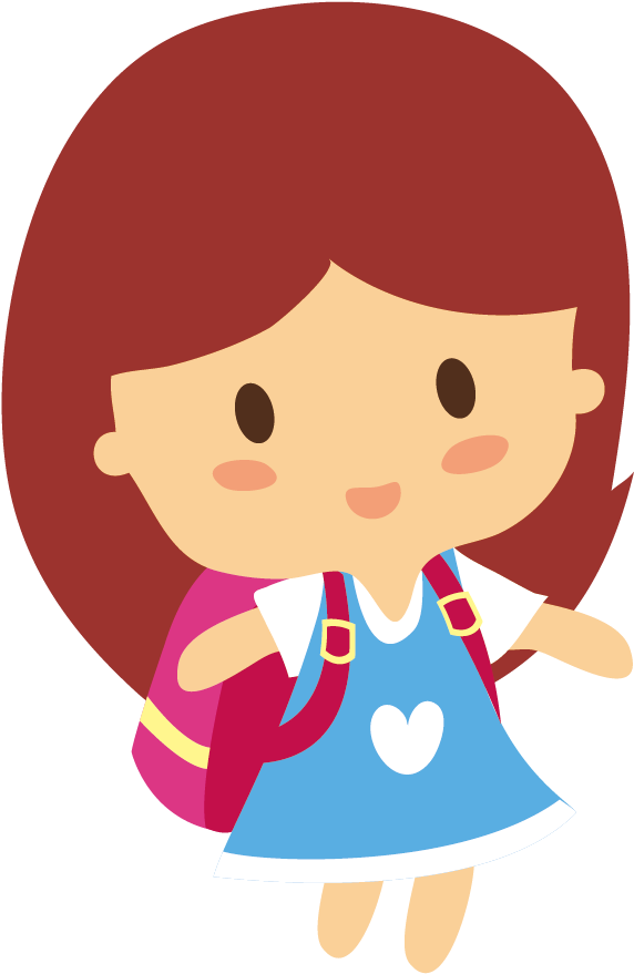 Cartoon Estudante Speech Balloon - Cartoon School Girl Png (1411x1461)