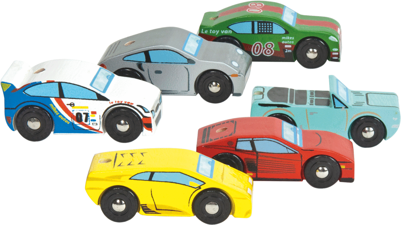 Monte Carlo Wooden Cars - Le Toy Van - Monte Carlo Car Set (1440x1440)