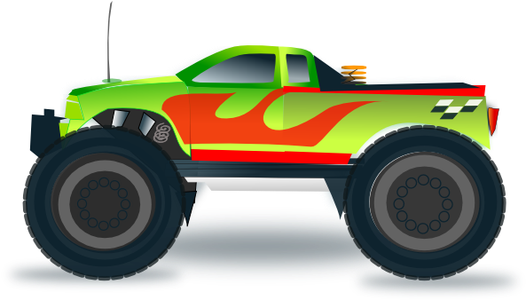 Clip - Monster Truck Clip Art Png (600x338)