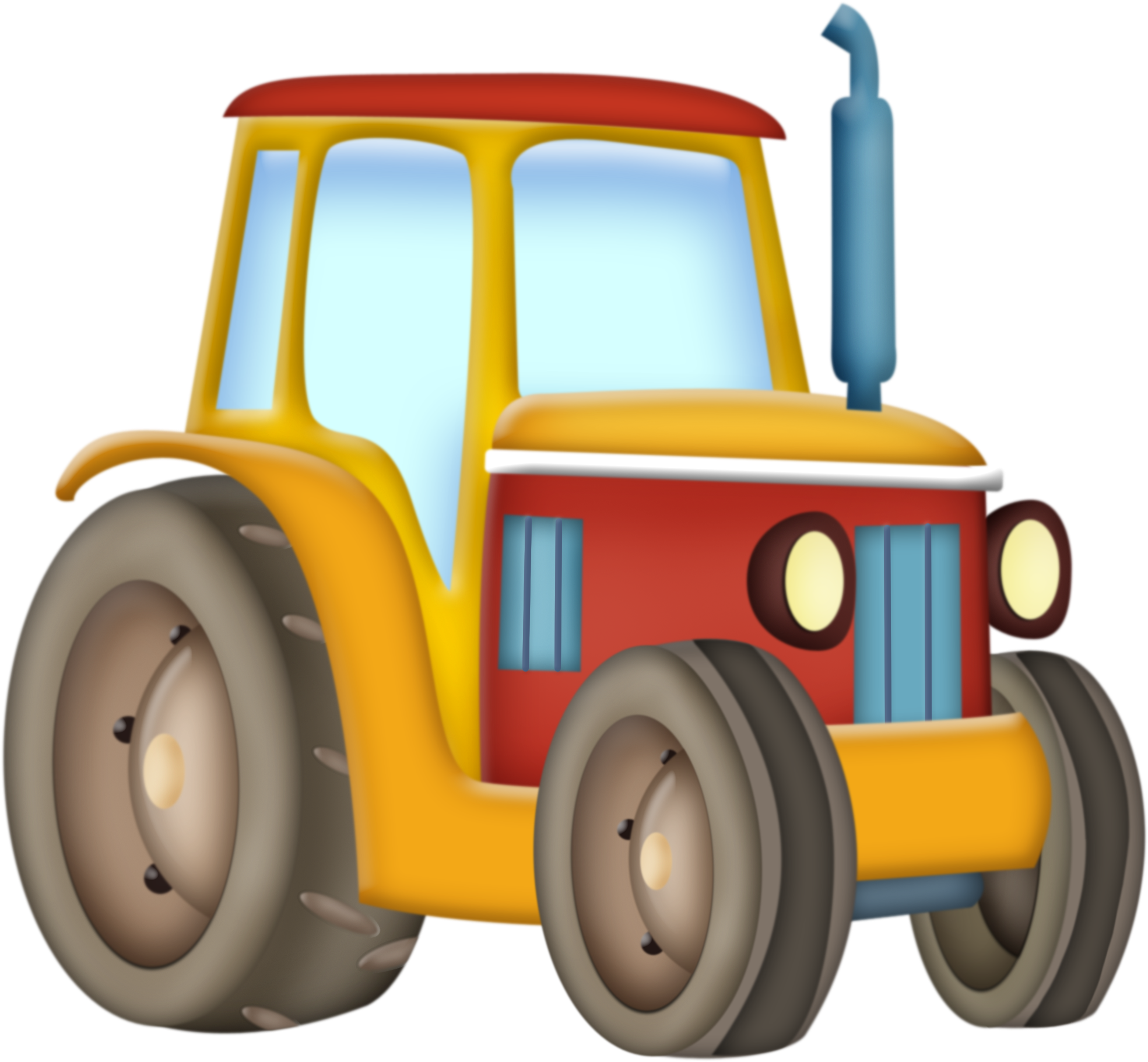 Animais Da Fazenda E Etc - Tractor (2574x2328)