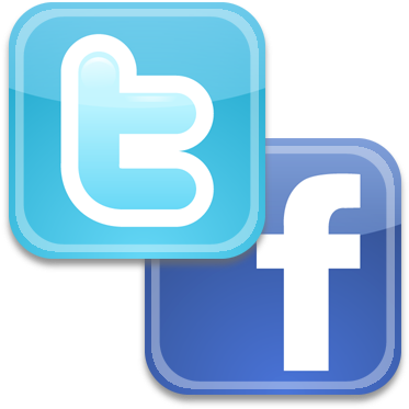 What's Your Social Media Worth - Facebook And Twitter Logo Png (394x394)