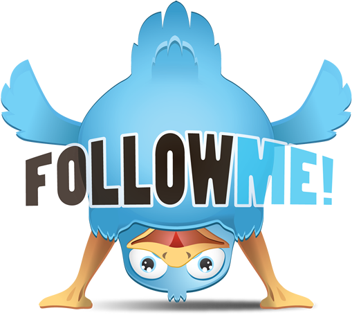 Free Vector Freebies - Follow Me Twitter Bird (512x512)