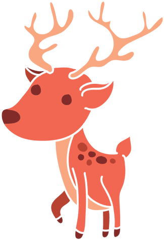Reindeer Cartoon Standing 57 Transparent Png - Reno Silueta (512x512)