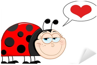 Happy Ladybug Mascot Cartoon Character With Speech - Smiling Ladybug (400x400)