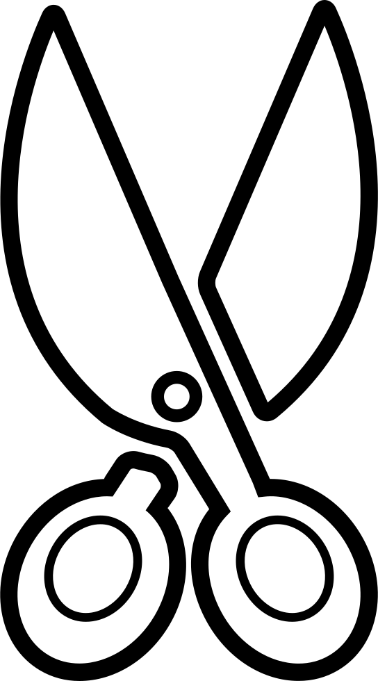 Scissors Opened Outline Comments - Tool (544x980)