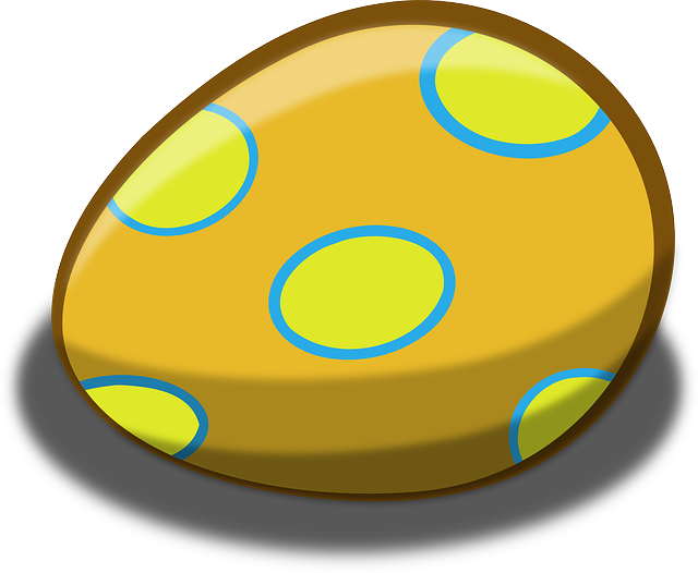 Dots Yellow, Orange, Free, Eggs, Egg, Easter, Circles, - Easter Egg Clip Art (640x526)