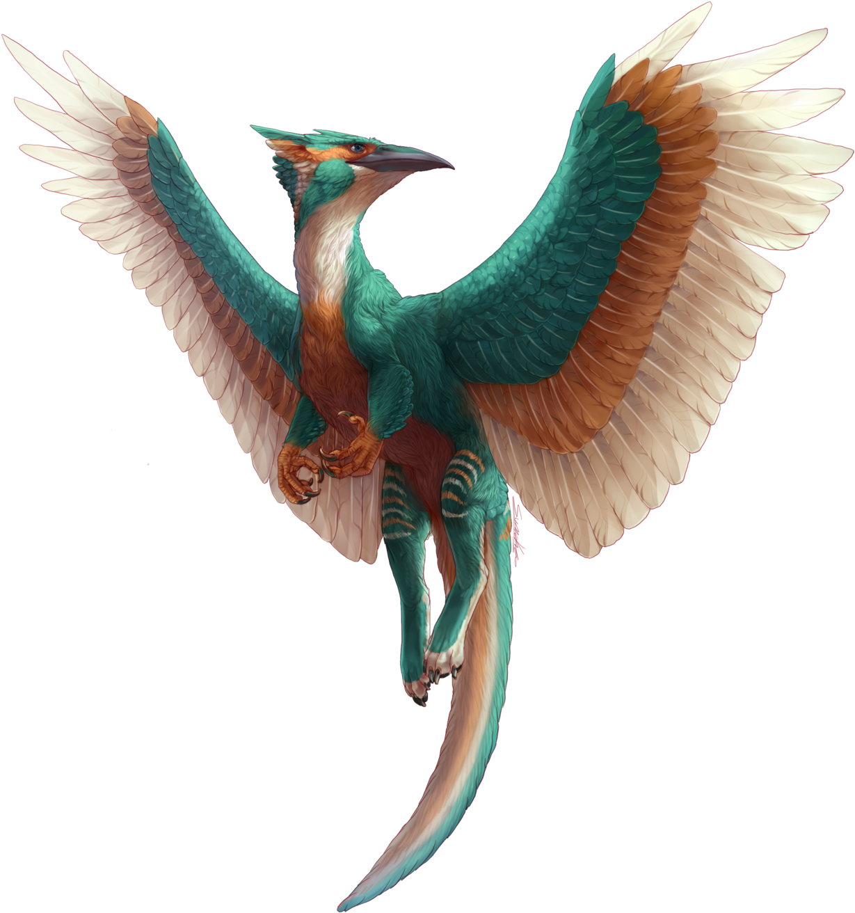 Kingfisher By Sumoka Kingfisher By Sumoka - Kingfisher And Leopard Gryphon (1280x1368)