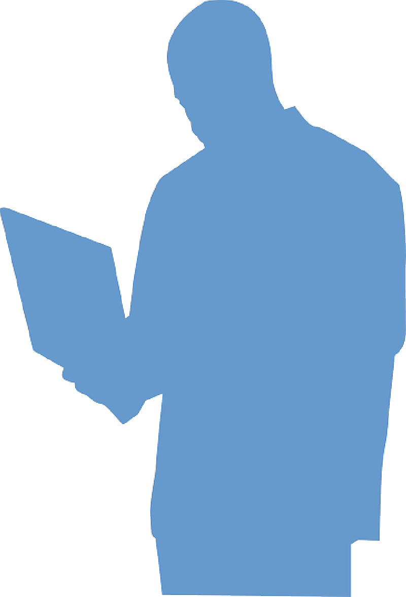 Numbers - Clipart Person With Laptop (800x1177)